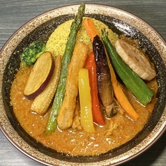 素揚げ野菜&インド風チキンカレー
