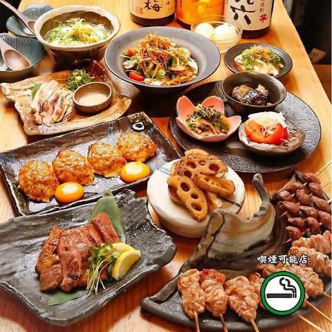 自社ブランド地鶏【六角大魔王】を使用したこだわり鶏料理。