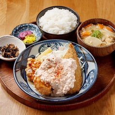 アジフライ＆チキン南蛮定食