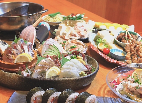 旬の味覚が満載☆お得な飲み放題付きコース各種ご用意！ご宴会は「日本海庄や」で♪