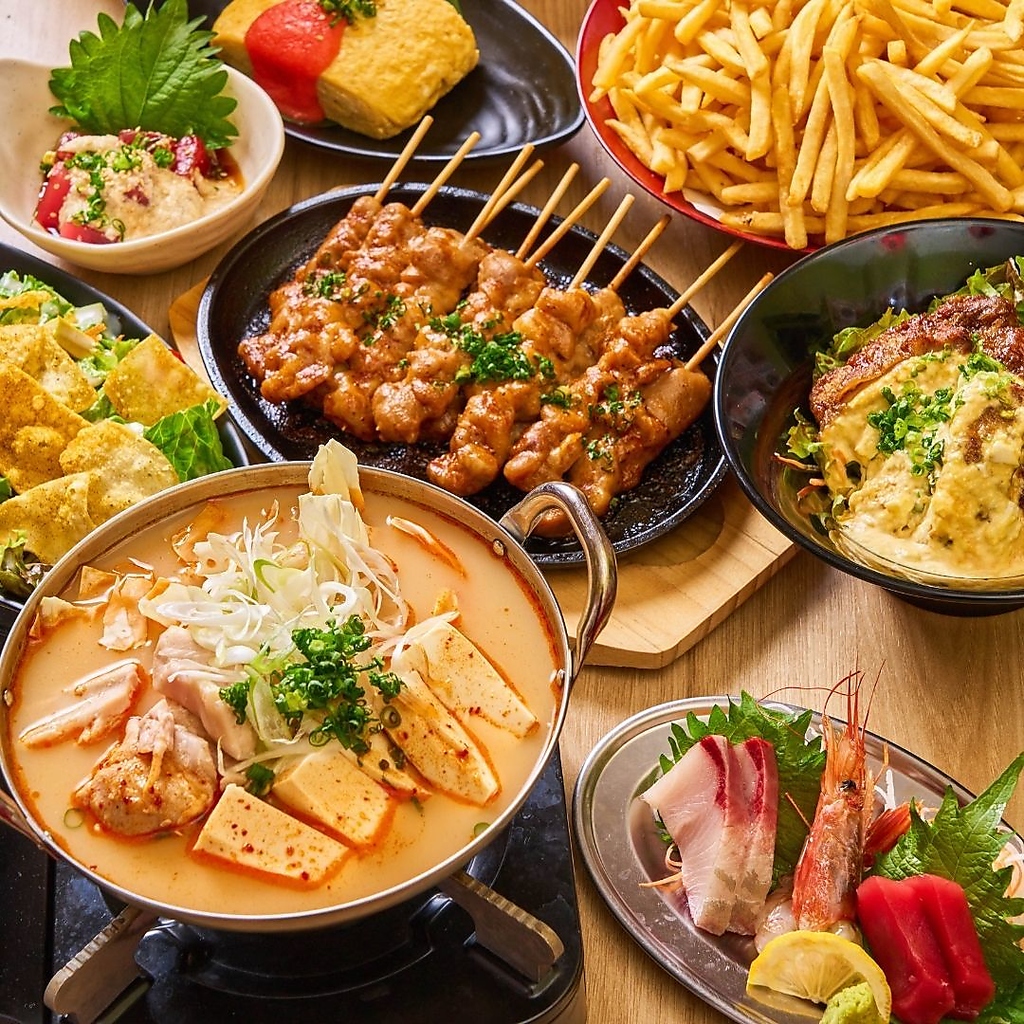 2時間飲み放題付き宴会コースは税込み2000円からご用意！