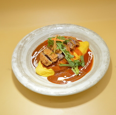 ビーフカツ和風トマトソース&ハヤシソースおむらいす