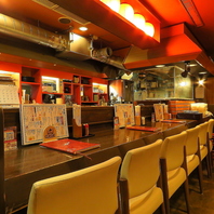 サク飲みに最適なカウンター