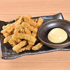 マグロガツポン酢/クリームチーズのチャンジャ添え/のり天ガーリック/白菜キムチ/ささみ梅くらげ 各