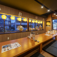 明るく賑やかな店内で楽しいひと時をお過ごしください☆