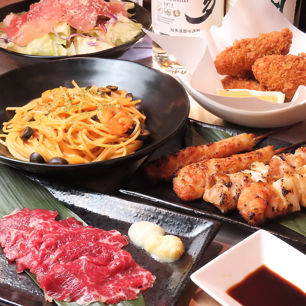 種類豊富なアルコールメニュー♪飲み放題、デザート付きコース5500円(税込)でご提供しております◎