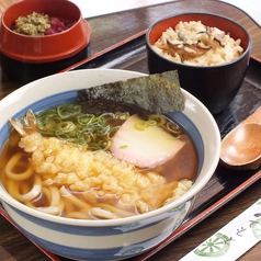 季節ごはんと天ぷらうどん又はそば付セット