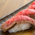 料理メニュー写真 和牛の肉寿司