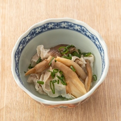 豚しゃぶと丹波しめじの揚げ浸し