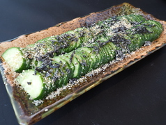 千枚きゅうりの塩昆布かけ