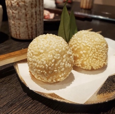 金時餡の胡麻団子