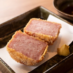 肉厚!雲仙ハムカツ 自家製ウスターソース