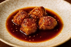 自家製紅油ソース 海老と豚肉のワンタン (4個入り)