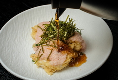 ジーマーミ豆腐の揚げ出し(とろろ明太子かけ)