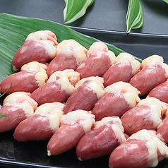 県産鶏　はつ炭火焼き