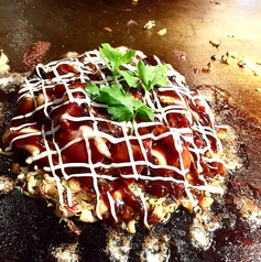 トマトとチーズのお好み焼
