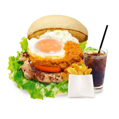 シンガポールラクサチキンバーガーセット