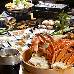 【至福の蟹３種贅沢食べ放題】たらば蟹・本ずわい蟹・紅ずわい蟹　食べ放題コース15,378円