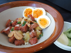 2回楽しむベーコンとパルメザンチーズのポテサラ