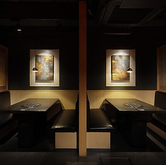 「半個室」で隣を気にせず、ゆっくりお寛ぎいただけます。