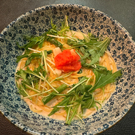 アスパラと帆立小柱の明太子クリーム