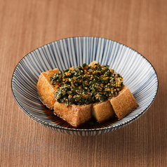 ニラ醤油の厚揚げ