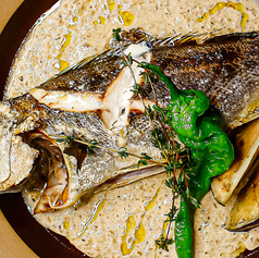 三陸産鮮魚のオーブン焼き~デュクセルソース~