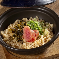 からし高菜と明太子の土鍋ご飯