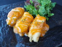 白身魚の自家製ウニソース焼き