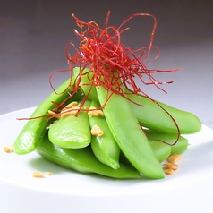 熊本県産スナップエンドウのアーリオオーリオ・ペペロンチーノ