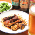 料理メニュー写真&nbsp;もつ焼きセット（４本）