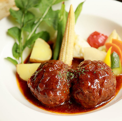 煮込みハンバーグ（ライスor手作りフォカッチャ）