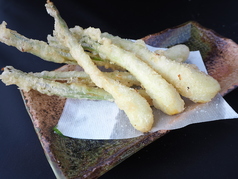 島らっきょうの天ぷら