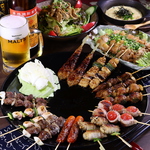 120分飲み放題付きの宴会コースプランが充実しております！刺身盛り合わせや鶏のたたきが堪能できる