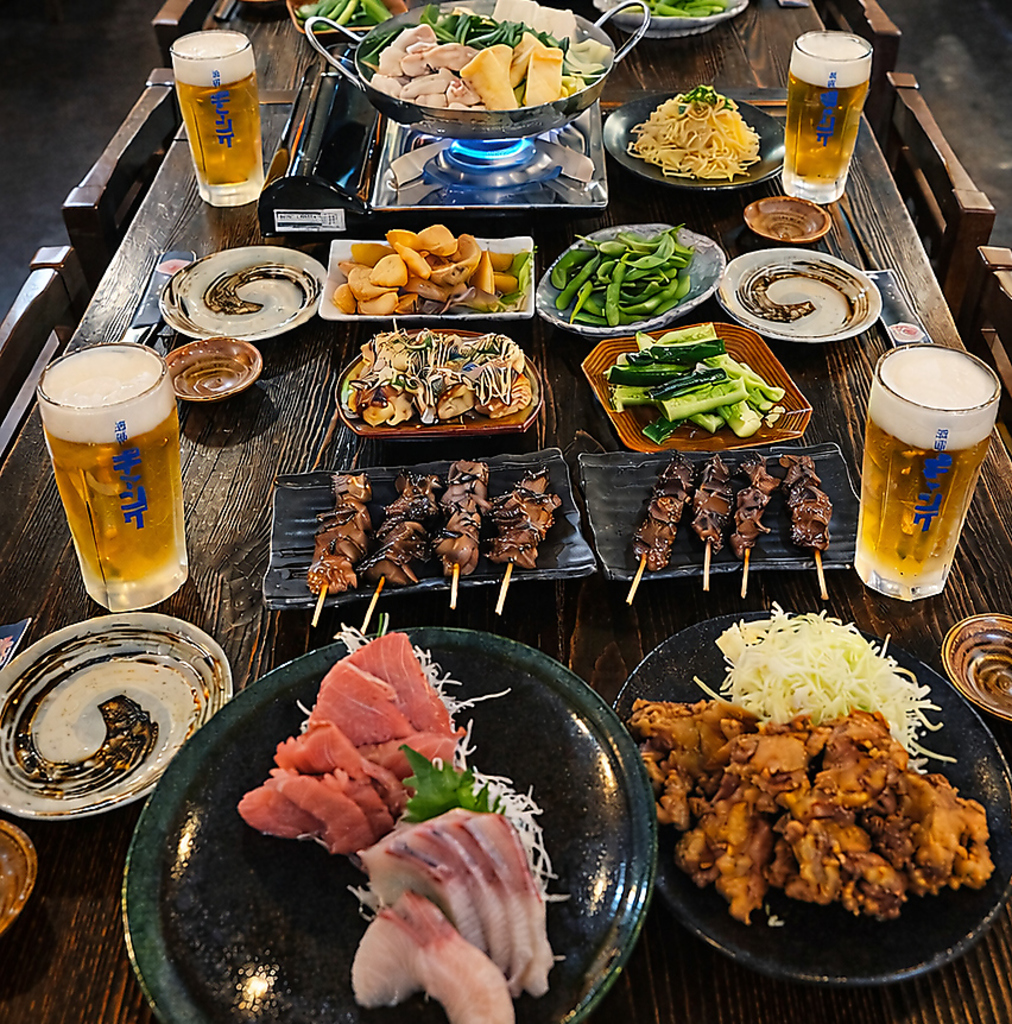 飲み放題付コースは4,000円から。