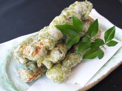 ちくわのアーサー揚げ