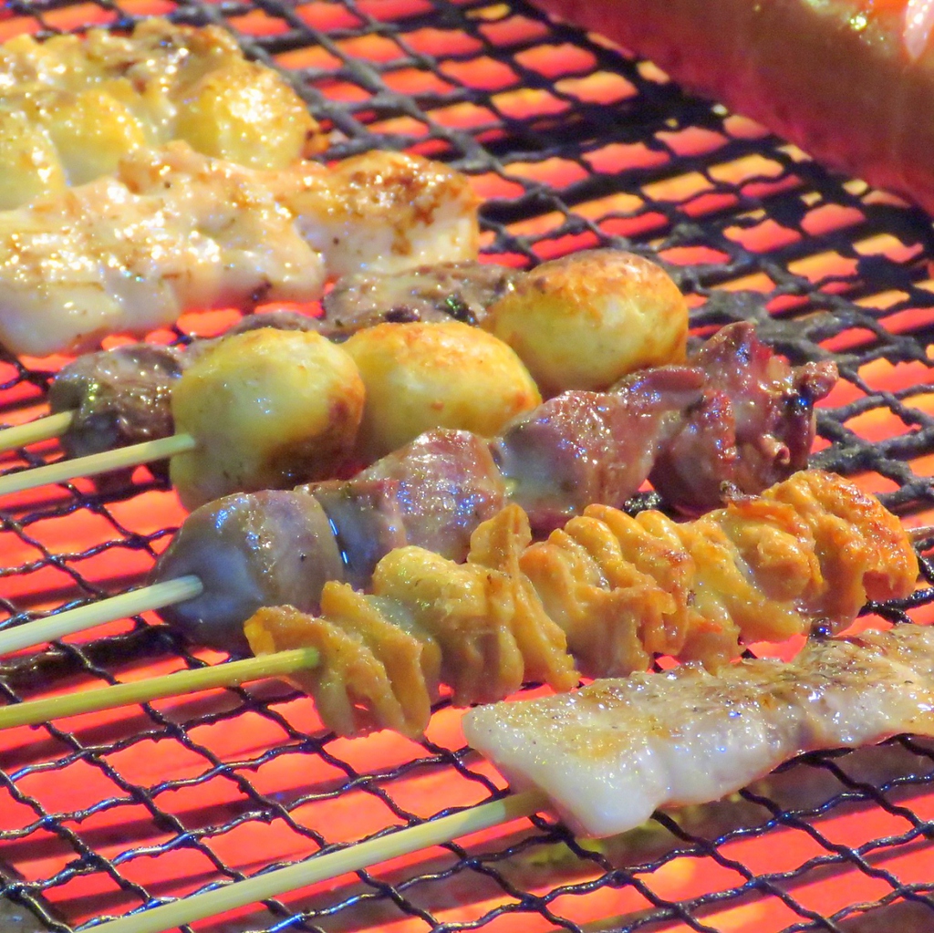 職人が焼き上げる串はまさに絶品！約30種と種類も豊富で色々と楽しめる！