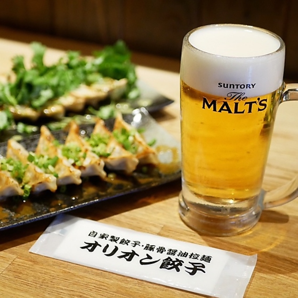 「単品飲み放題」もご用意しております！出来たての餃子を堪能しながら、冷えた生ビールで「乾杯！」
