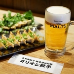 「単品飲み放題」もご用意しております！出来たての餃子を堪能しながら、冷えた生ビールで「乾杯！」