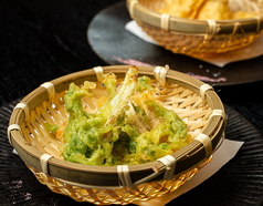 島らっきょと生アーサの天ぷら