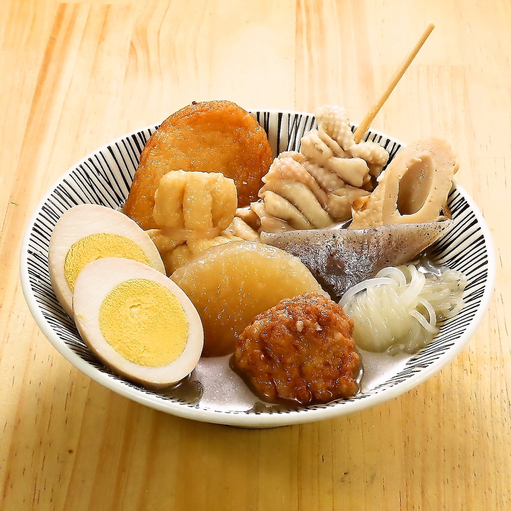 【ほっこり和む】おでんも各種ご用意♪盛り合わせだけでなく、お好みで1品ずつのご注文もOK！