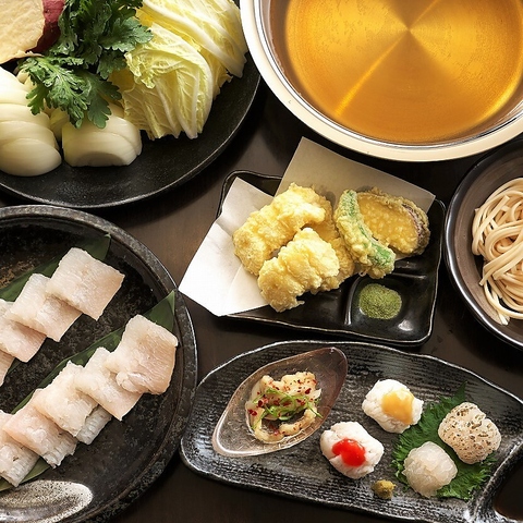 【天然！活鱧コース】鱧すきをメインに蒸し鱧、天ぷらなど味わう＜夏季限定＞の写真