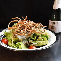 揚げ蕎麦サラダ（温玉付）