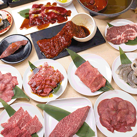 贅沢お肉をお得に♪人気の食べ放題コースはもちろん焼肉単品メニューは418円(税込)～