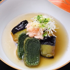 葱と天然真鴨の揚げ出し