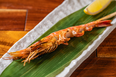 有頭海老の炭火焼き串（一本）
