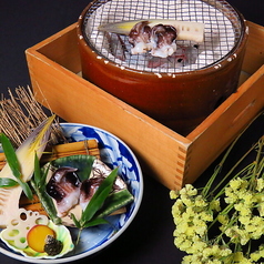 鳥貝と京野菜の炭焼