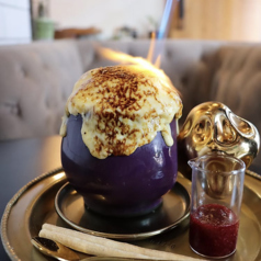 自家製バスクチーズケーキのブリュレパフェ