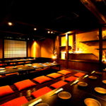 団体個室席、最大40名様仲が良ければ50名様、こちらの席は早めのご予約お願いいたします。