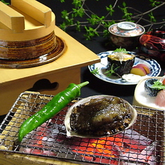 鮑と京野菜の炭焼